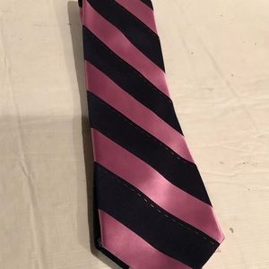 Tommy Hilfiger Men's Blue Pink Preppy Stripe Neck-Tie